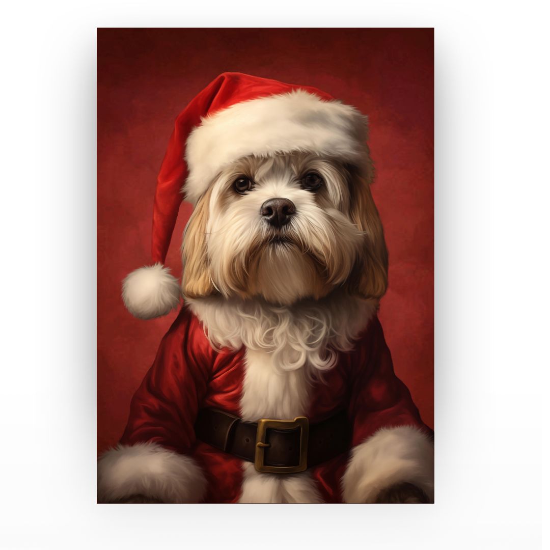Navidad mascota retrato