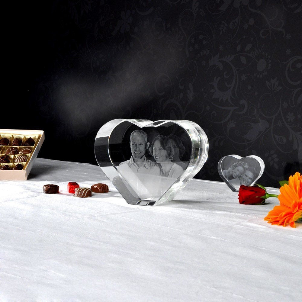 Foto En Cristal 3D Corazón
